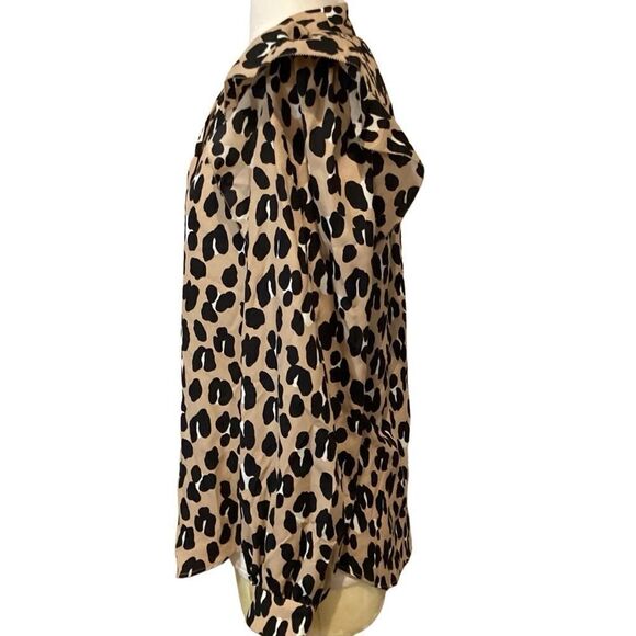 Kate Spade Forest Feline Tie-neck Top Blouse Small - Picture 11 of 15